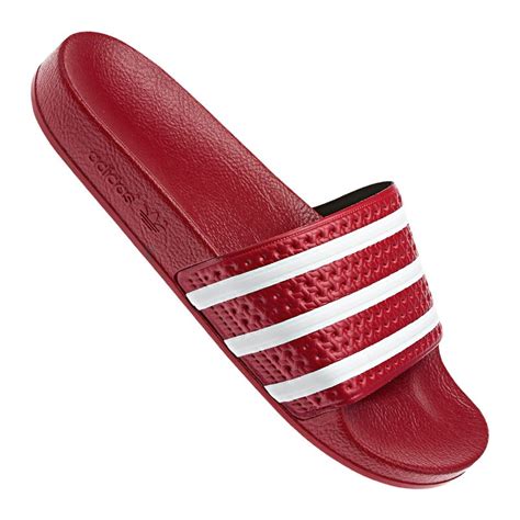 adidas badeschuhe rot weiß|Adidas badelatschen.